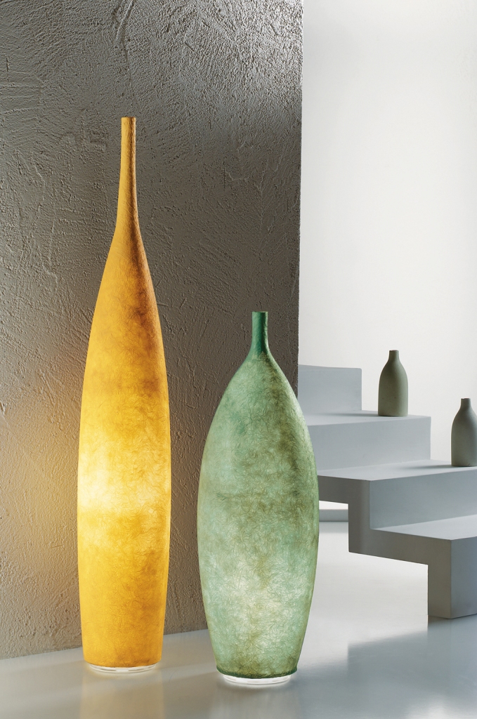 Lampada Da Pavimento Tank 1 In-Es Artdesign Collezione Luna Colore Rosso Dimensione 142 Cm Diam. 23 Cm